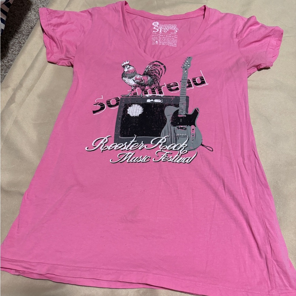 Pink Graphic Tee - Rooster Rock Music Festival